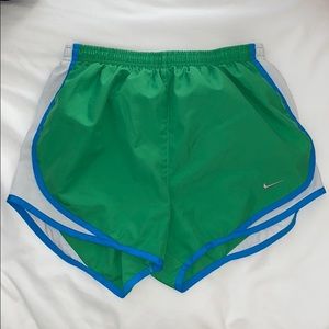 Green Nike shorts